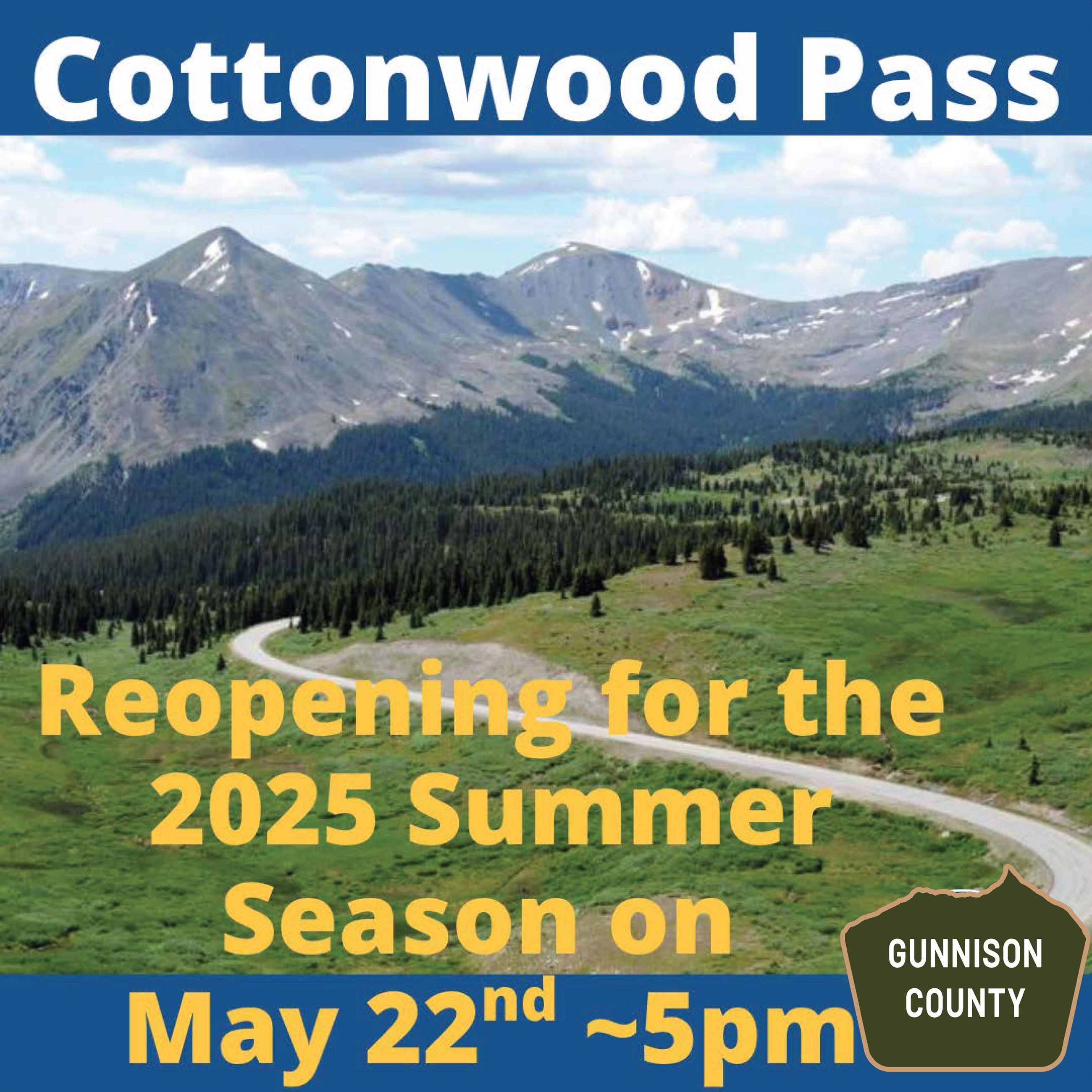 Cottonwood Pass 2025 Opening