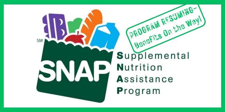 SNAP Logo- Program Resuming